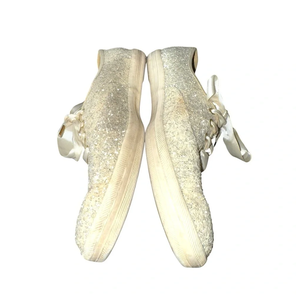 Kate Spade Cream Glitter Keds Sneakers
